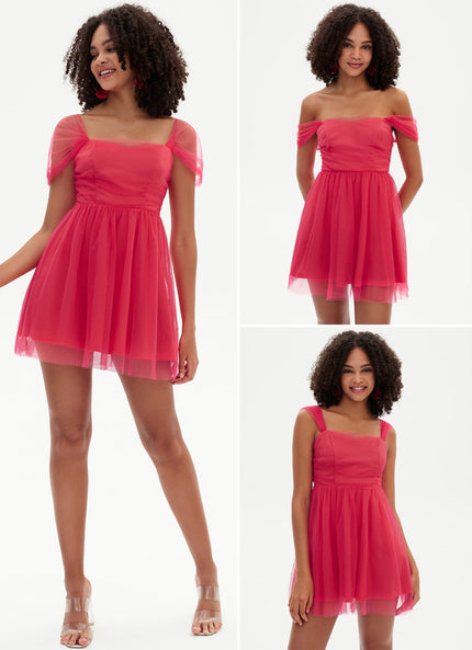 Robe Trapèze Fuchsia Envoûtante