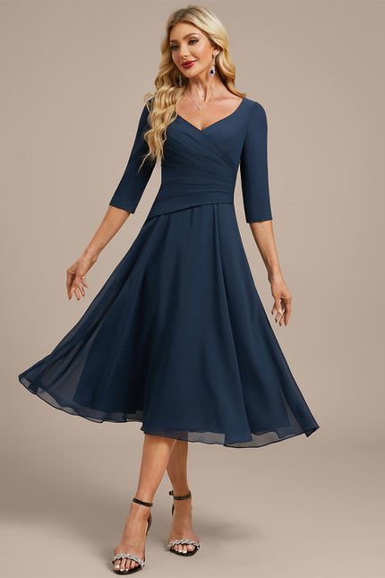 Robe Trapèze Chiffon Élégante - gallery 2