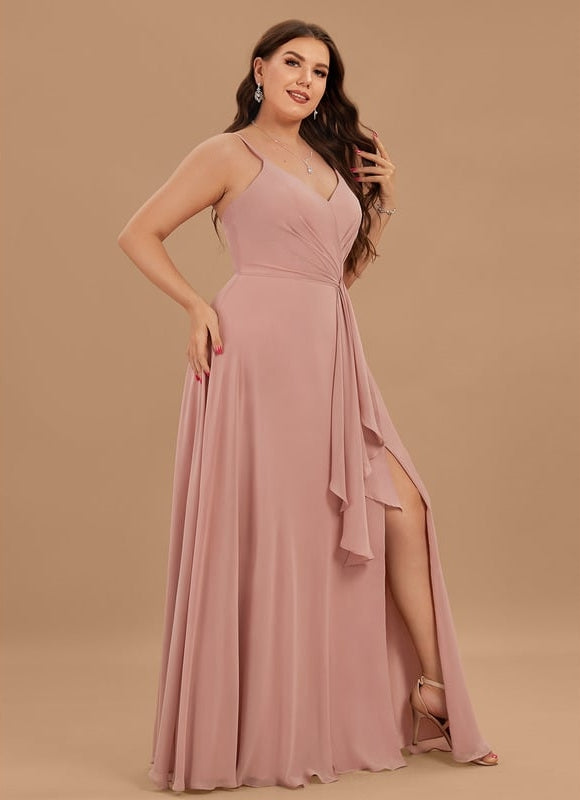 Robe Trapèze Mousseline Fendue - gallery 4