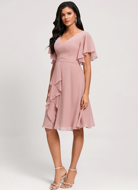 Robe Trapèze Émeraude Volante - gallery 5