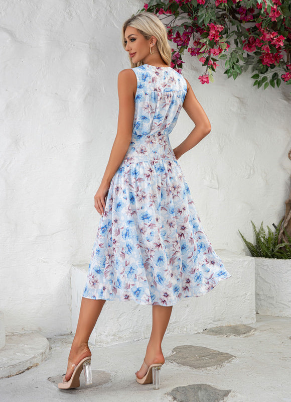 Robe Trapèze Ciel Floral - gallery 1