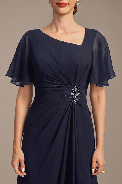 Robe Trapèze Chiffon Sophistiquée - gallery 7
