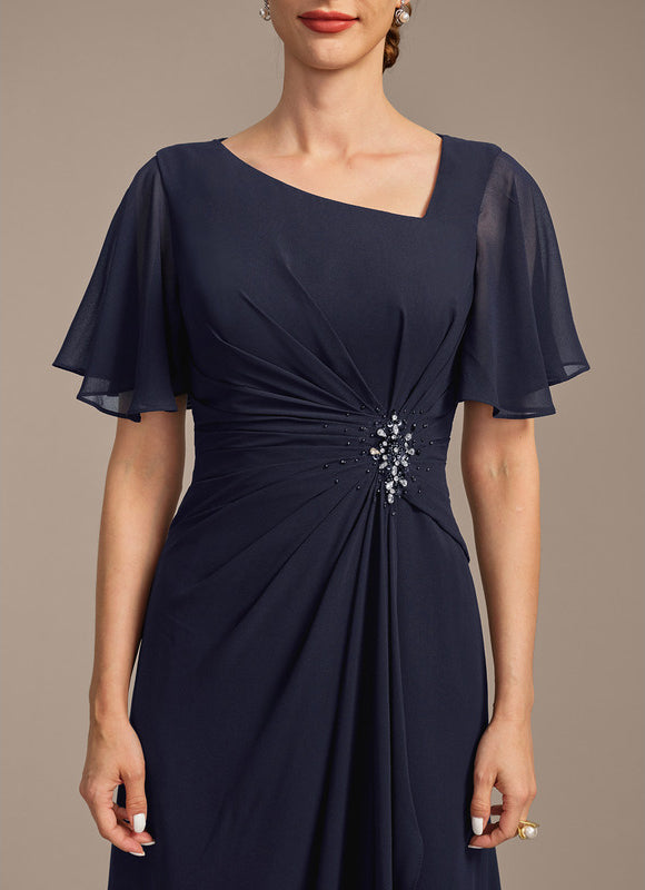 Robe Trapèze Chiffon Sophistiquée - gallery 7