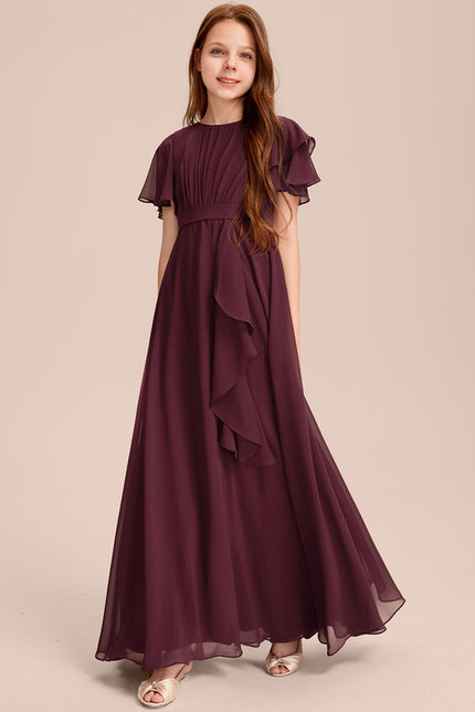 Robe Trapèze Bordeaux Flottante - gallery 5