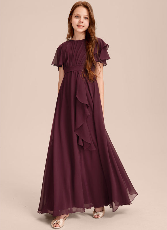 Robe Trapèze Bordeaux Flottante - gallery 5