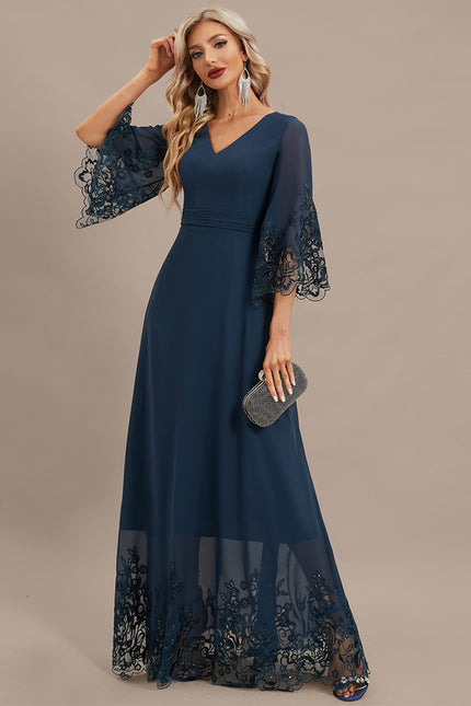 Robe Trapèze Lueur Azurienne - gallery 3