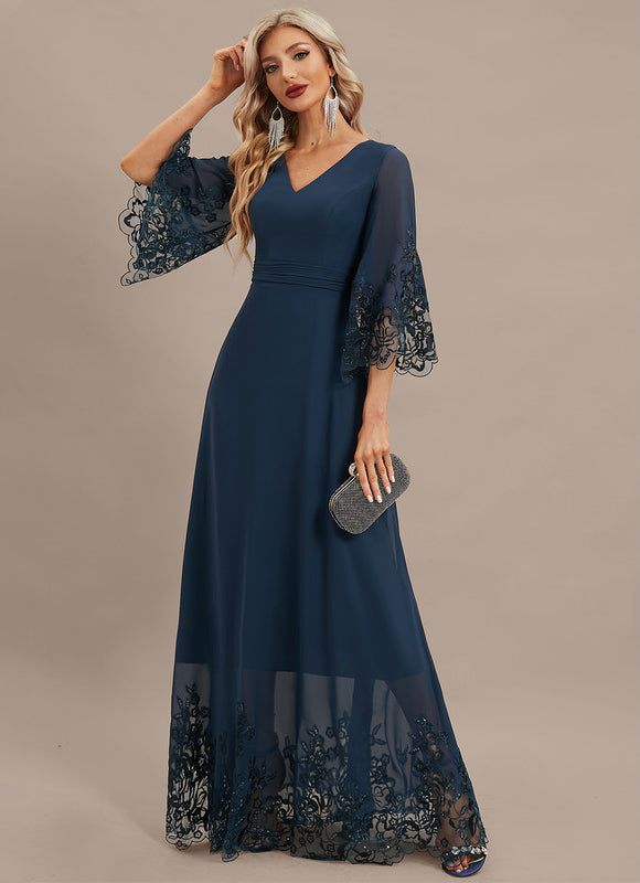 Robe Trapèze Lueur Azurienne - gallery 3