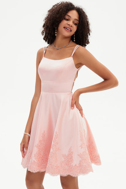 Robe Trapèze Rosée Enchantée - gallery 5