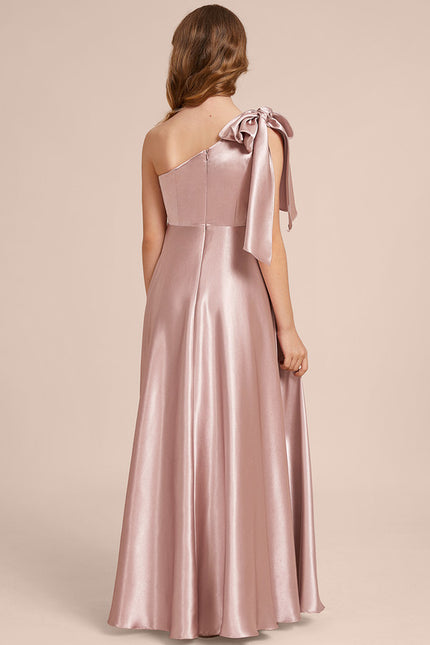 Robe Trapèze Satinée Rose Poudré - gallery 3