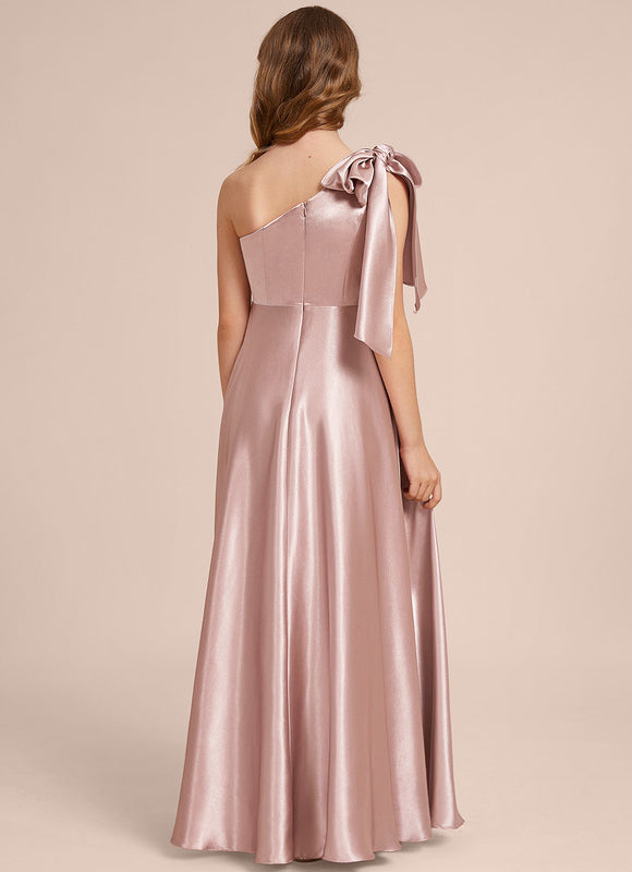 Robe Trapèze Satinée Rose Poudré - gallery 3