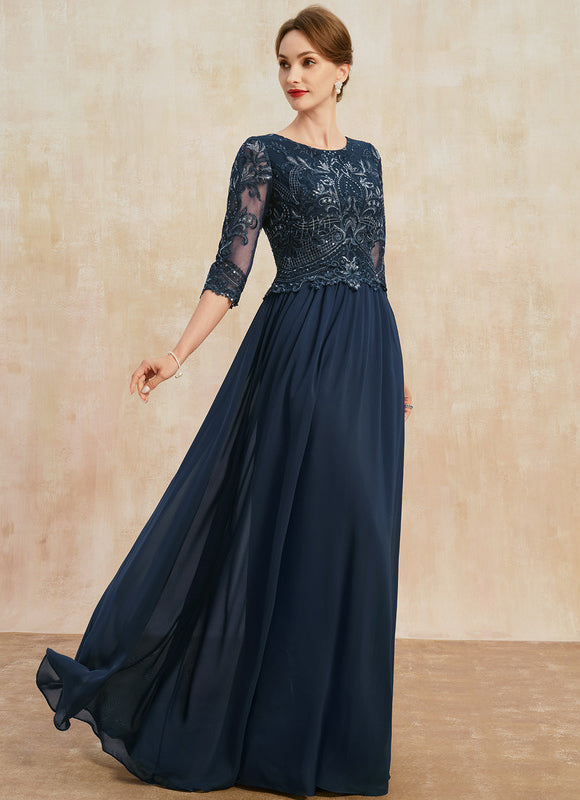Robe Trapèze Élégance Marine Brodée