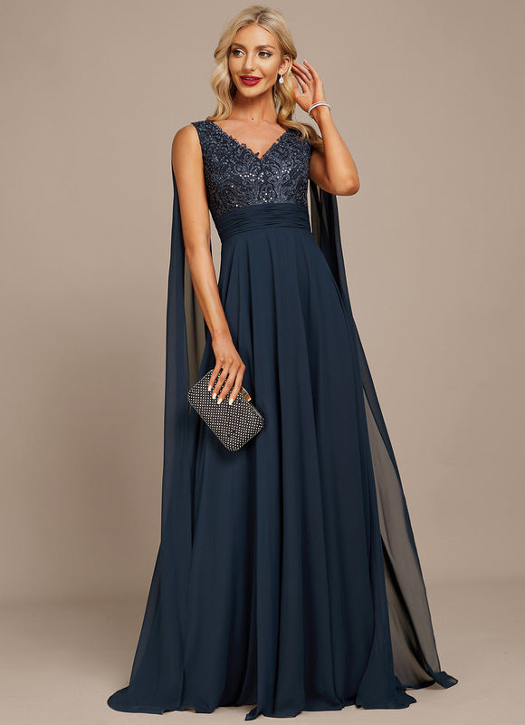 Robe Trapèze Marine Éclatante - gallery 2