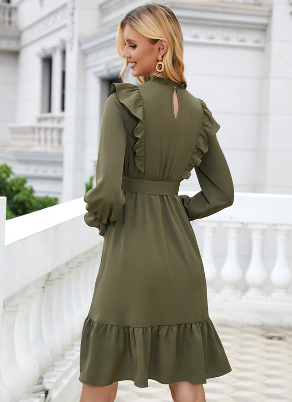 Robe Trapèze Olive Chic - gallery 5