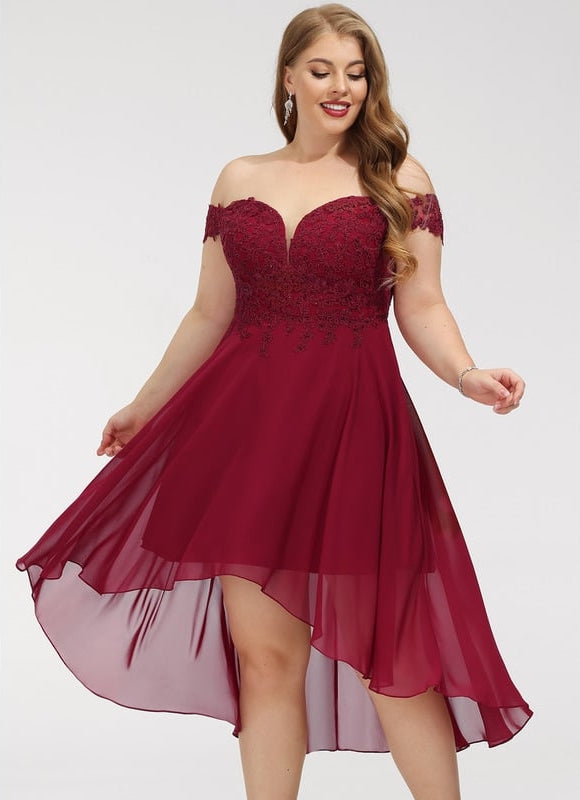 Robe Trapèze Asymétrique Velours - gallery 9