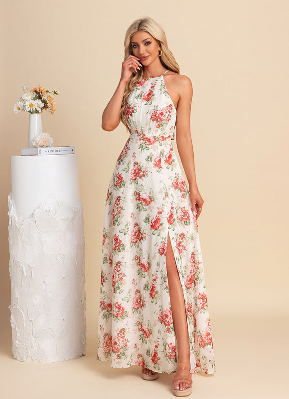 Robe Trapèze Fleurie Élégante - gallery 1