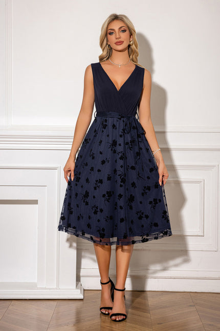 Robe Trapèze Tulle Sombre - gallery 2