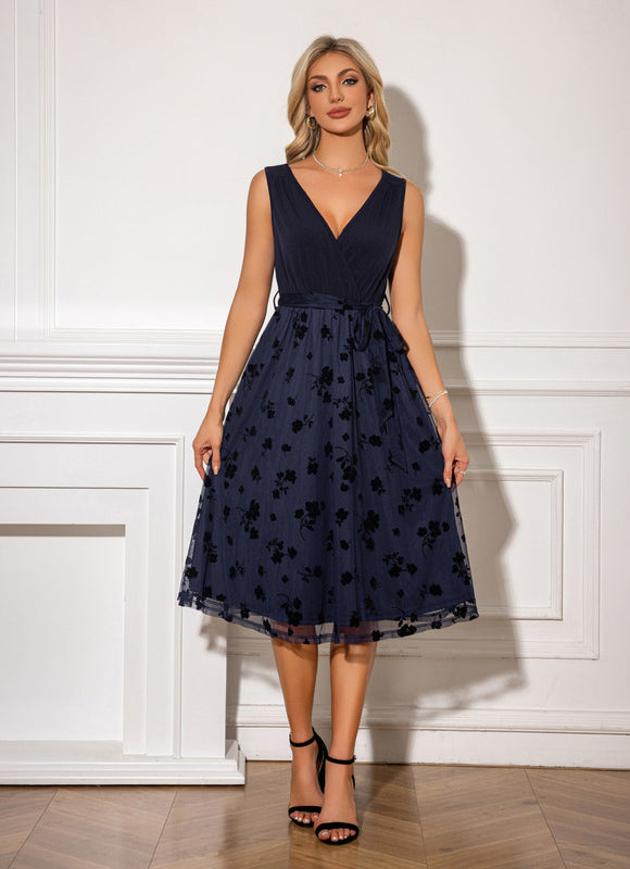 Robe Trapèze Tulle Sombre - gallery 2