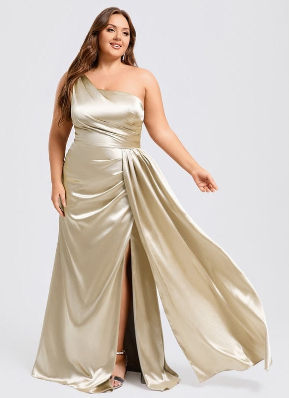 Robe Trapèze Bleu Satiné Élégant - gallery 9