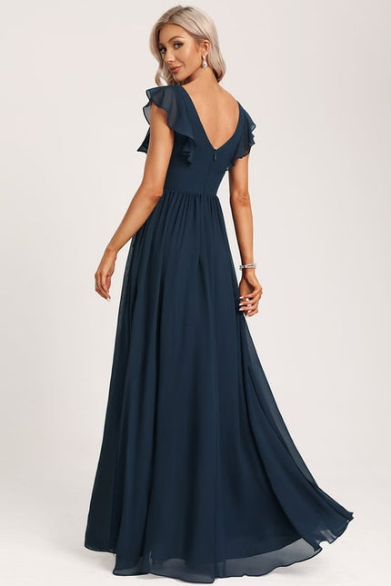 Robe Trapèze Mousseline Fendue - gallery 5