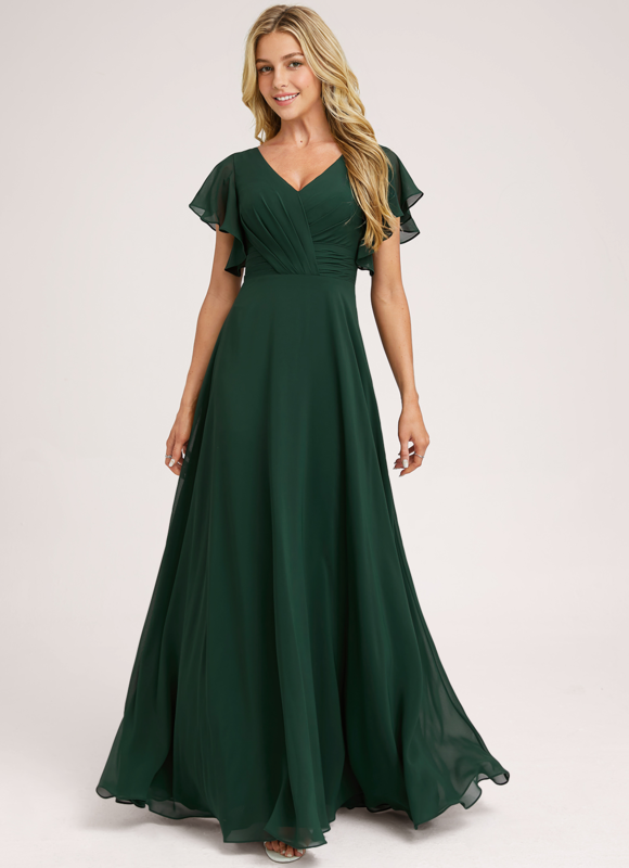 Robe Trapèze Mousseline Fendue - gallery 2