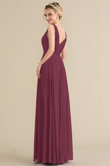 Robe Trapèze Bordeaux Élégance - gallery 1