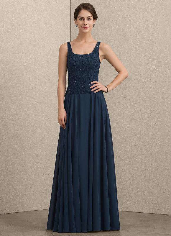 Robe Trapèze Bleu Marine Dentelle Paillettes - gallery 4