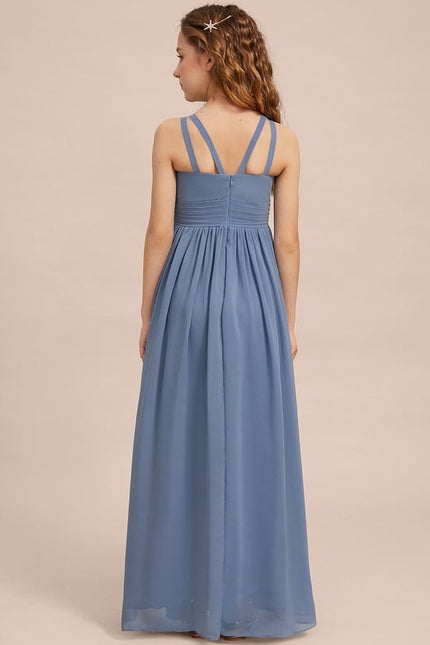 Robe Trapèze Bleu Doux Éclat - gallery 7