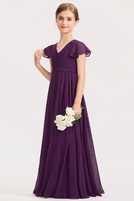 Robe Trapèze Lilas Flottant - gallery 3