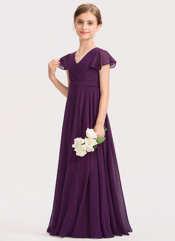 Robe Trapèze Lilas Flottant - gallery 3