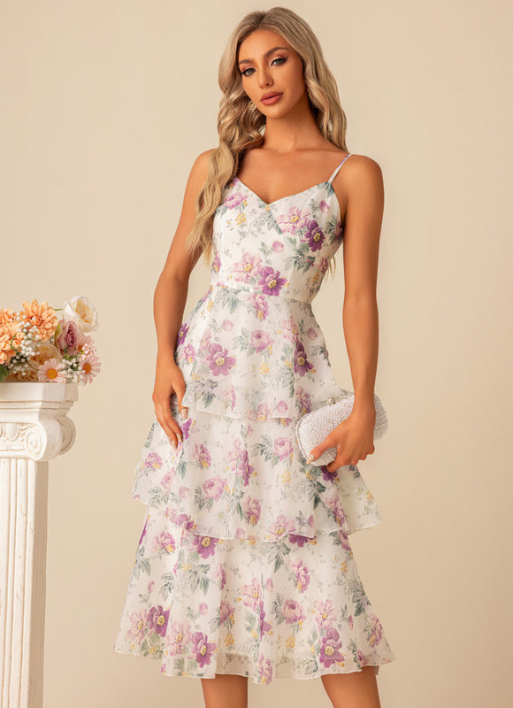 Robe Trapèze Florale Éthérée