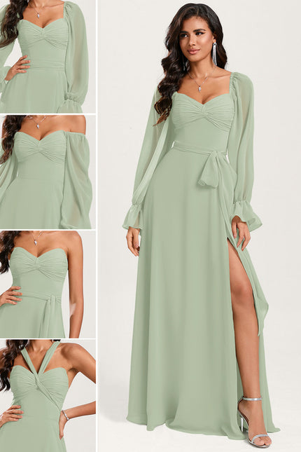 Robe Trapèze Sereine Vert