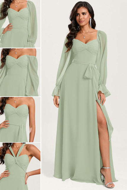 Robe Trapèze Sereine Vert