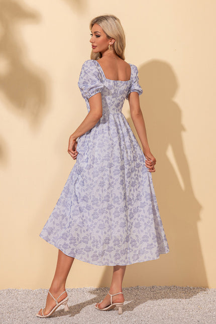 Robe Trapèze Rosée Épanouie - gallery 2