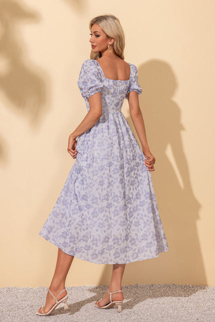 Robe Trapèze Rosée Épanouie - gallery 2