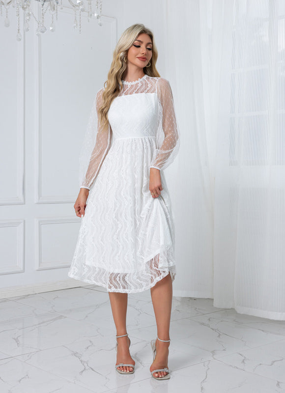 Robe Dentelle Trapeze - gallery 1