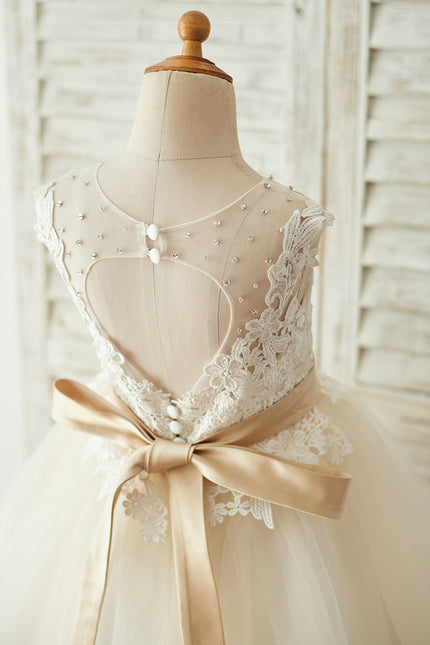 Robe Trapèze Élégance Flocon - gallery 3