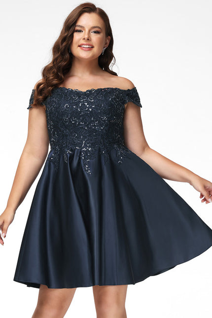 Robe Trapèze Satinée Ébène - gallery 5