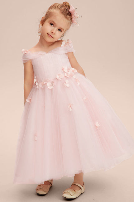 Robe Trapèze Rose Pastel À Fleurs 3D - gallery 5