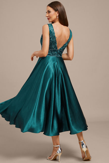 Robe Trapèze Émeraude Éclatante - gallery 6