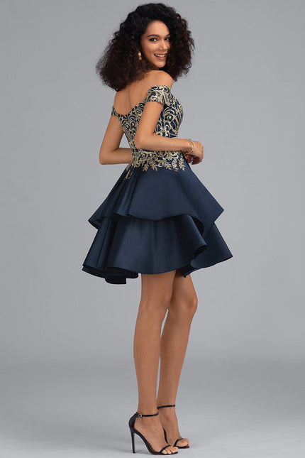 Robe Trapèze Satinée Ébène - gallery 3