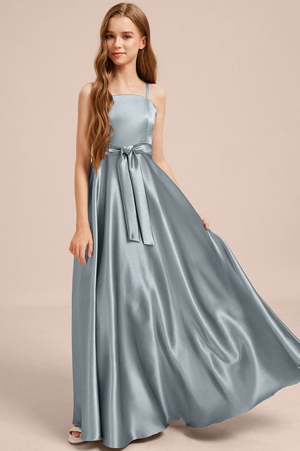 Robe Trapèze Satinée Céleste - gallery 4