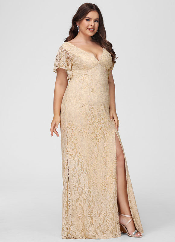 Robe Trapèze Dentelle Lavande - gallery 9
