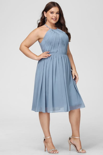 Robe Trapèze Bleu Nuage - gallery 7