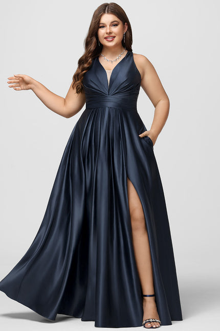 Robe Trapèze Éclat Satiné Doré - gallery 5