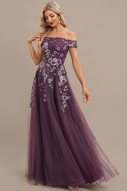 Robe Trapèze Satin Orchidée - gallery 3