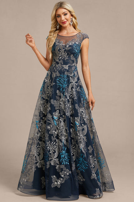 Robe Trapèze Élégance Floral Nuit - gallery 4