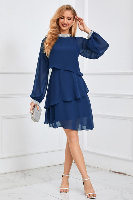 Robe Trapèze Noire Aérienne - gallery 9