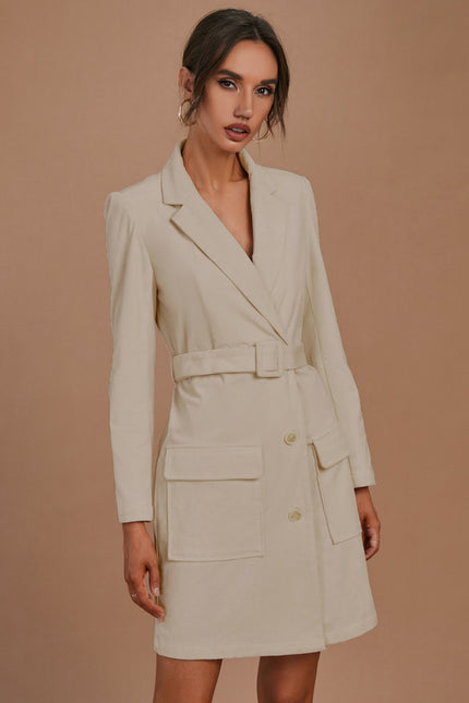 Robe Trapèze Beige Chic - gallery 3