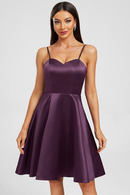 Robe Trapèze Cœur Satinée