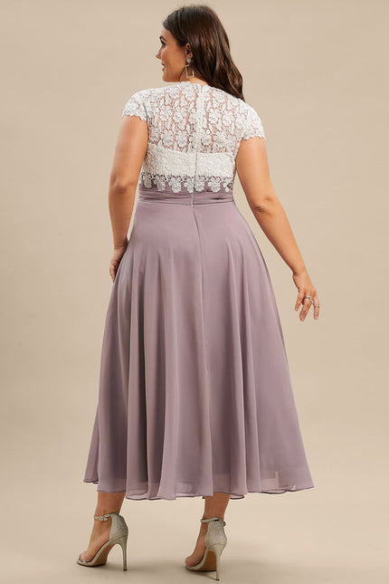 Robe Trapèze Violet Éclat Satiné - gallery 6